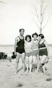 Evelyn (2nd from left) and friends, c. early 1930s