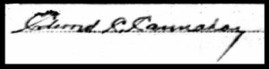 Edward's signature, 1918