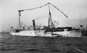 The 5th Infantry, Company K, including Edward, boarded the U.S. Army Transport Kilpatrick (above) in Manila in June 1903 for the return voyage to the United States. 