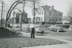Martha's grandson Craig in the rambling front yard of 318 California Street.