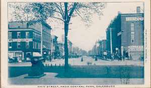 Galesburg, c. early 1900s. Edythe and Finis lived on the “other side of the tracks” from Central Park.