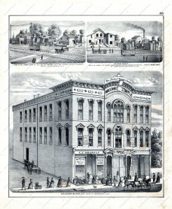 Historic scenes from Jacksonville, published in Morgan County 1872 (Andreas, Lyter and Co.).