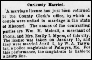 The [Bloomington, Illinois] Pantagraph, Monday, May 12, 1884.